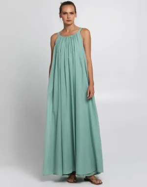 Gathered Maxi Dress - Sea Green