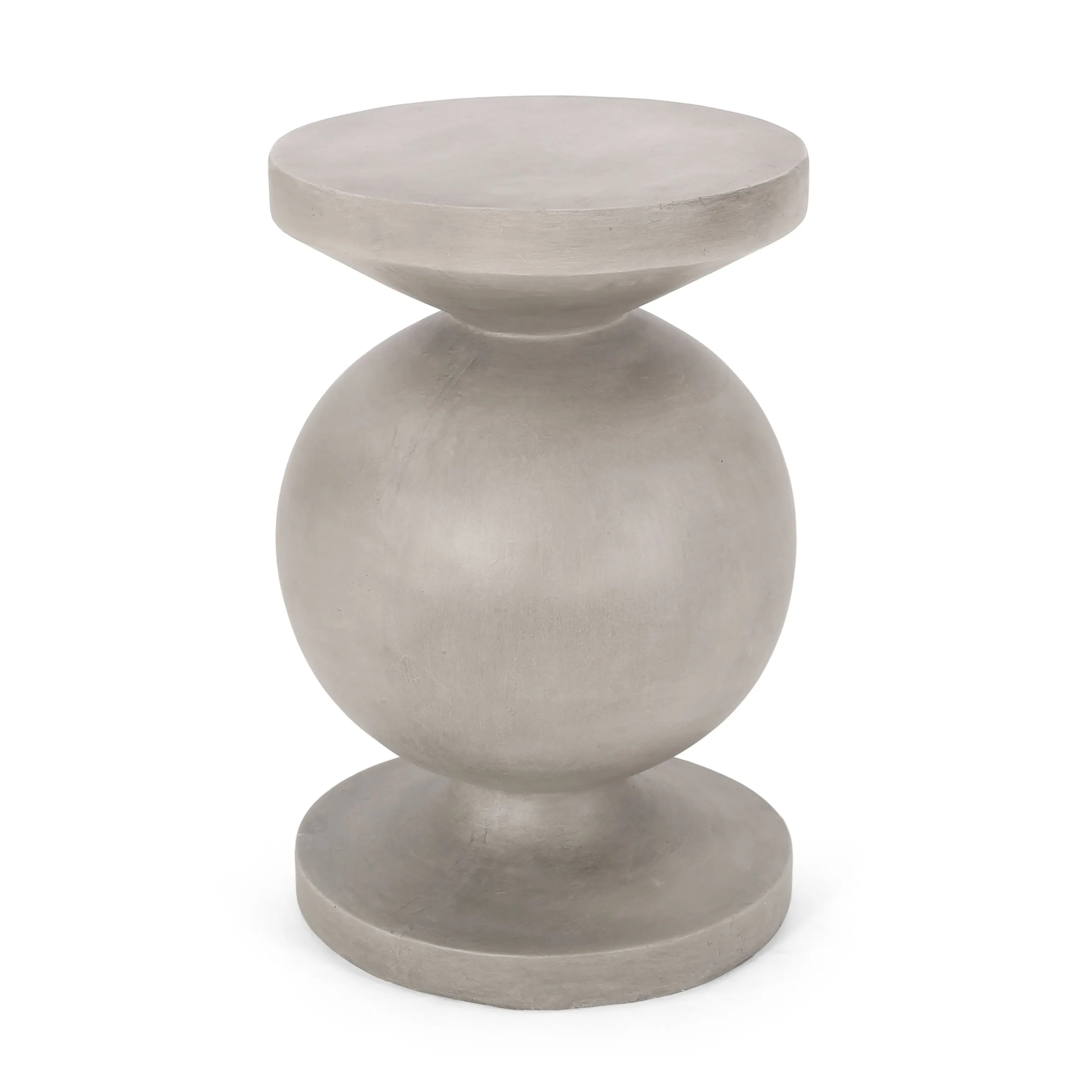 Gaudet Outdoor Lightweight Concrete Side Table, Concrete Finish patio chairs, outdoor seating