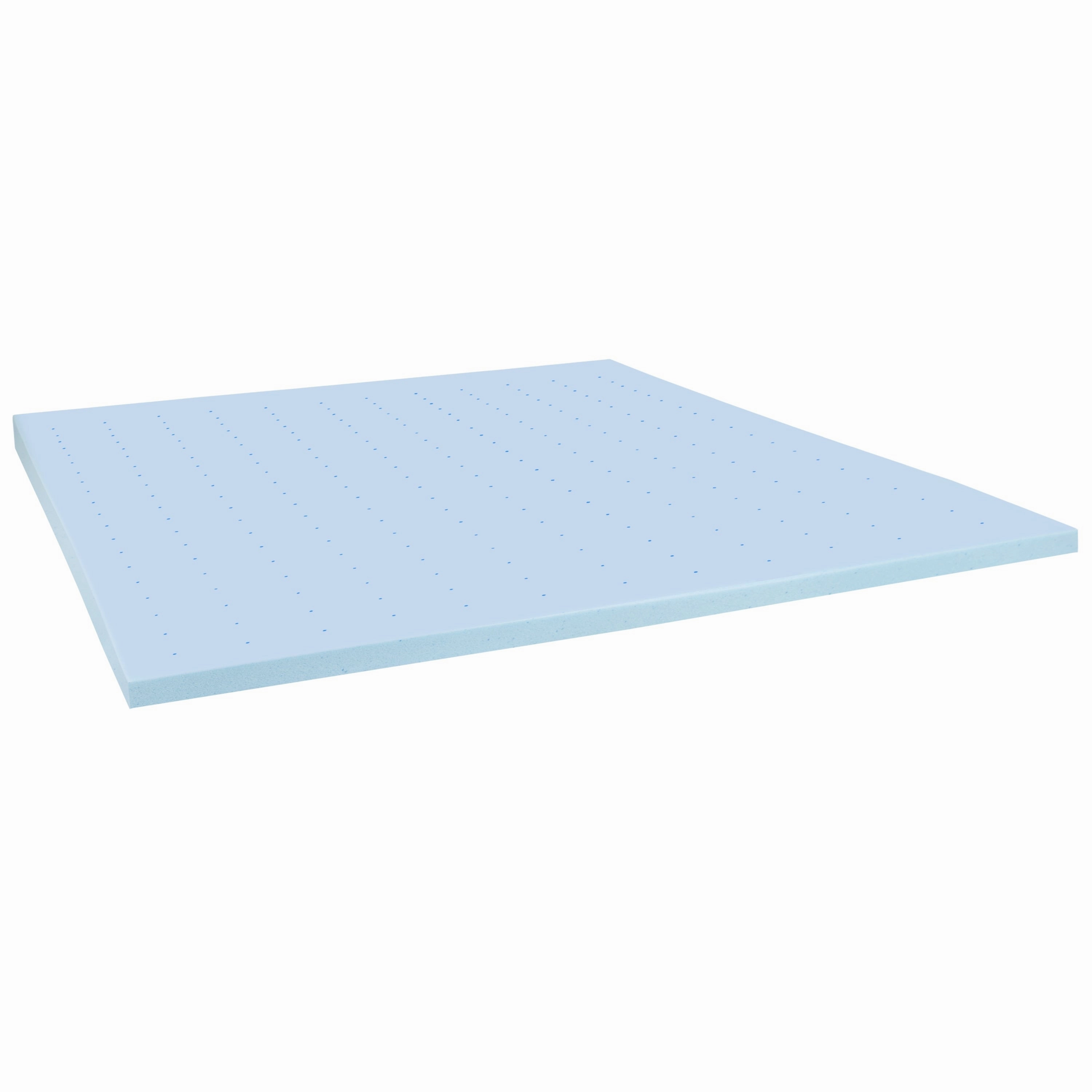 Gel Infused Hypoallergenic Cooling Memory Foam Mattress Topper - Blue