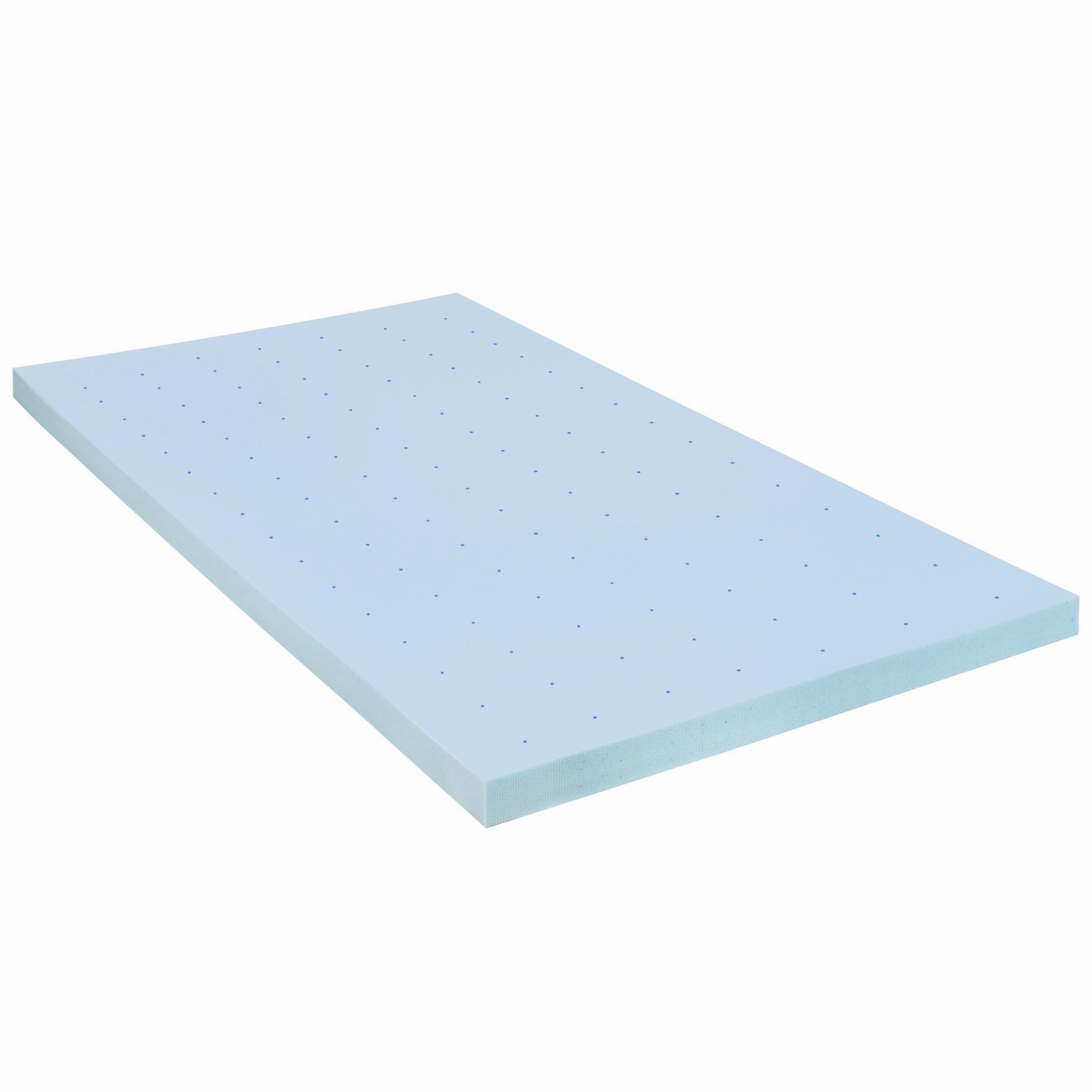 Gel Infused Hypoallergenic Cooling Memory Foam Mattress Topper - Blue