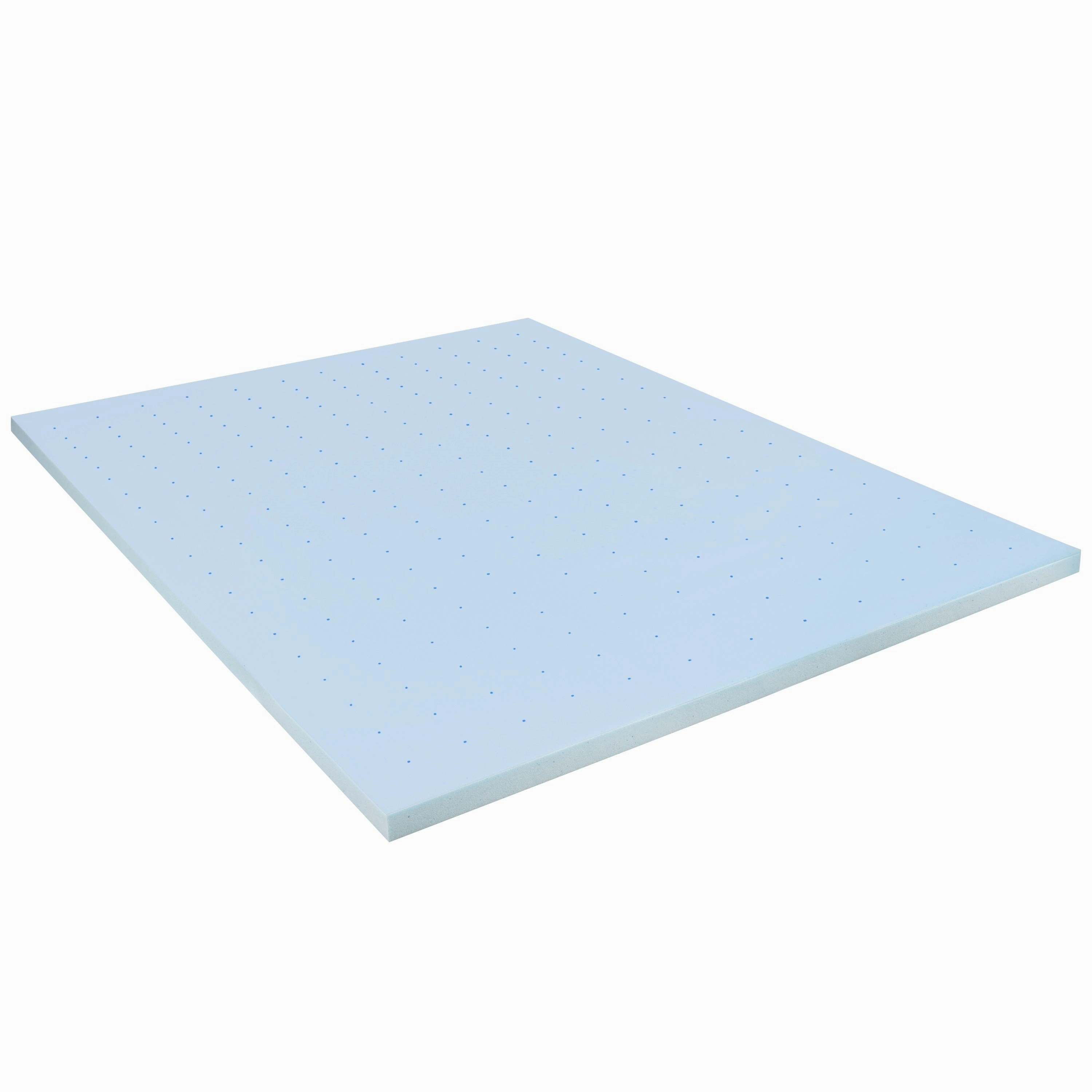 Gel Infused Hypoallergenic Cooling Memory Foam Mattress Topper - Blue