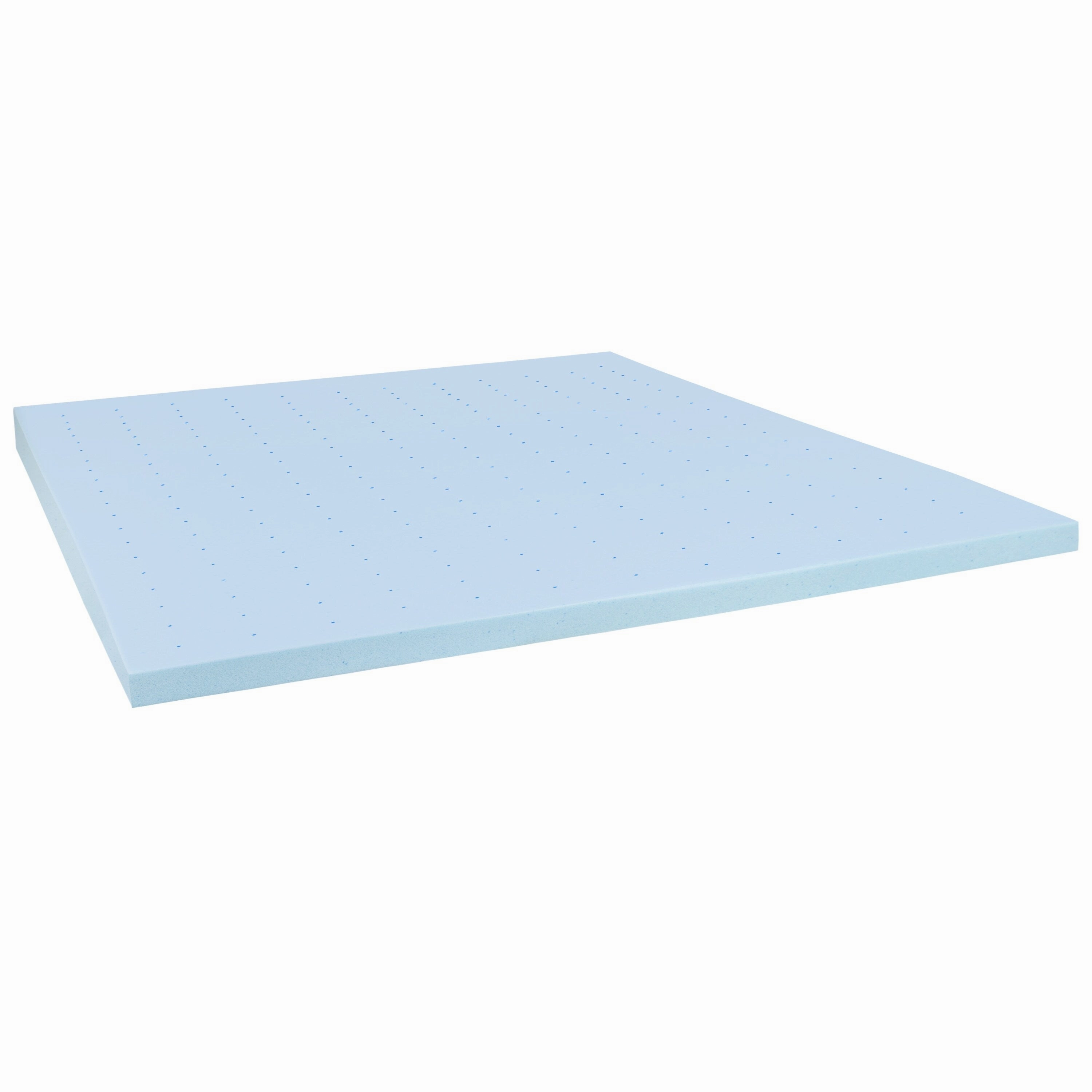 Gel Infused Hypoallergenic Cooling Memory Foam Mattress Topper - Blue