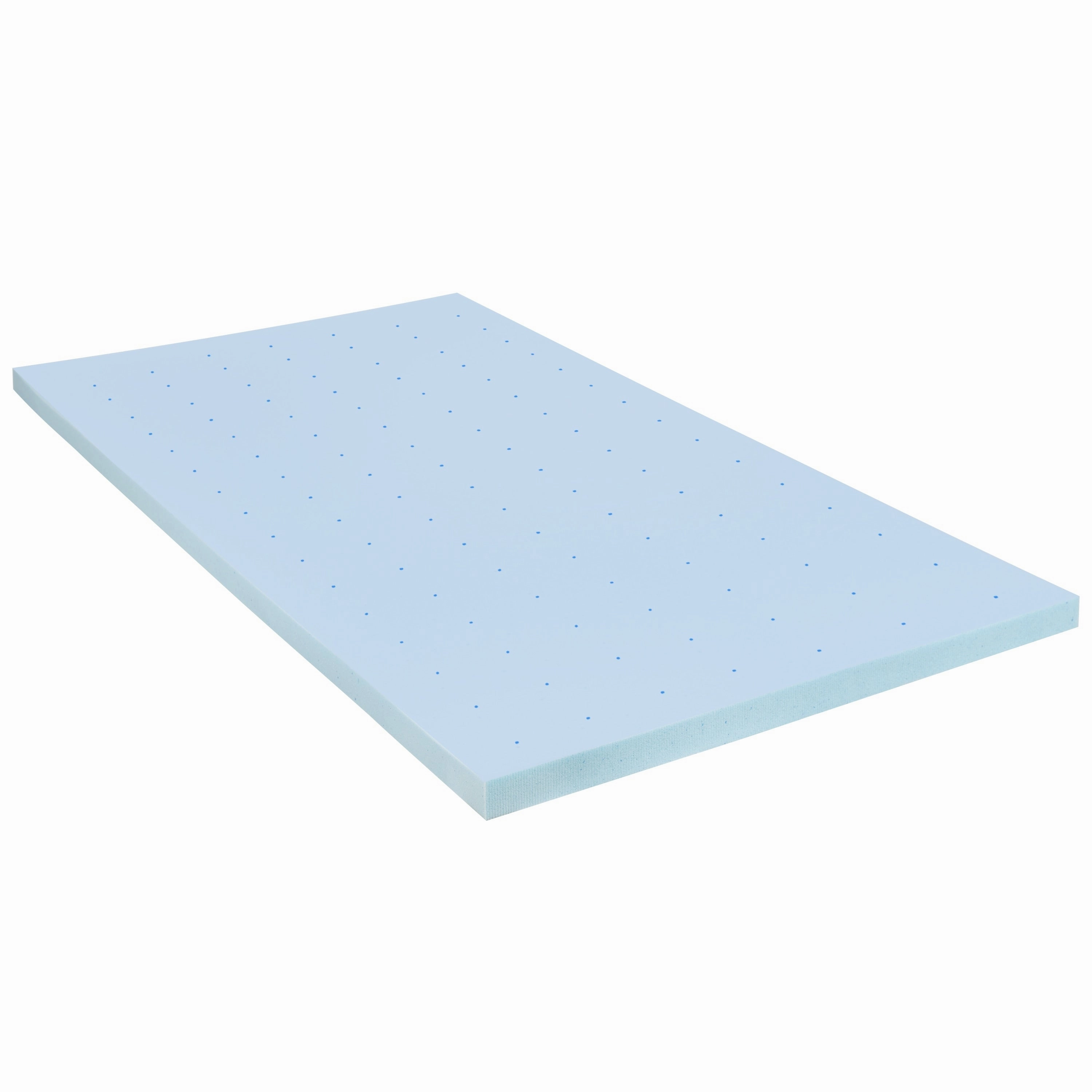 Gel Infused Hypoallergenic Cooling Memory Foam Mattress Topper - Blue