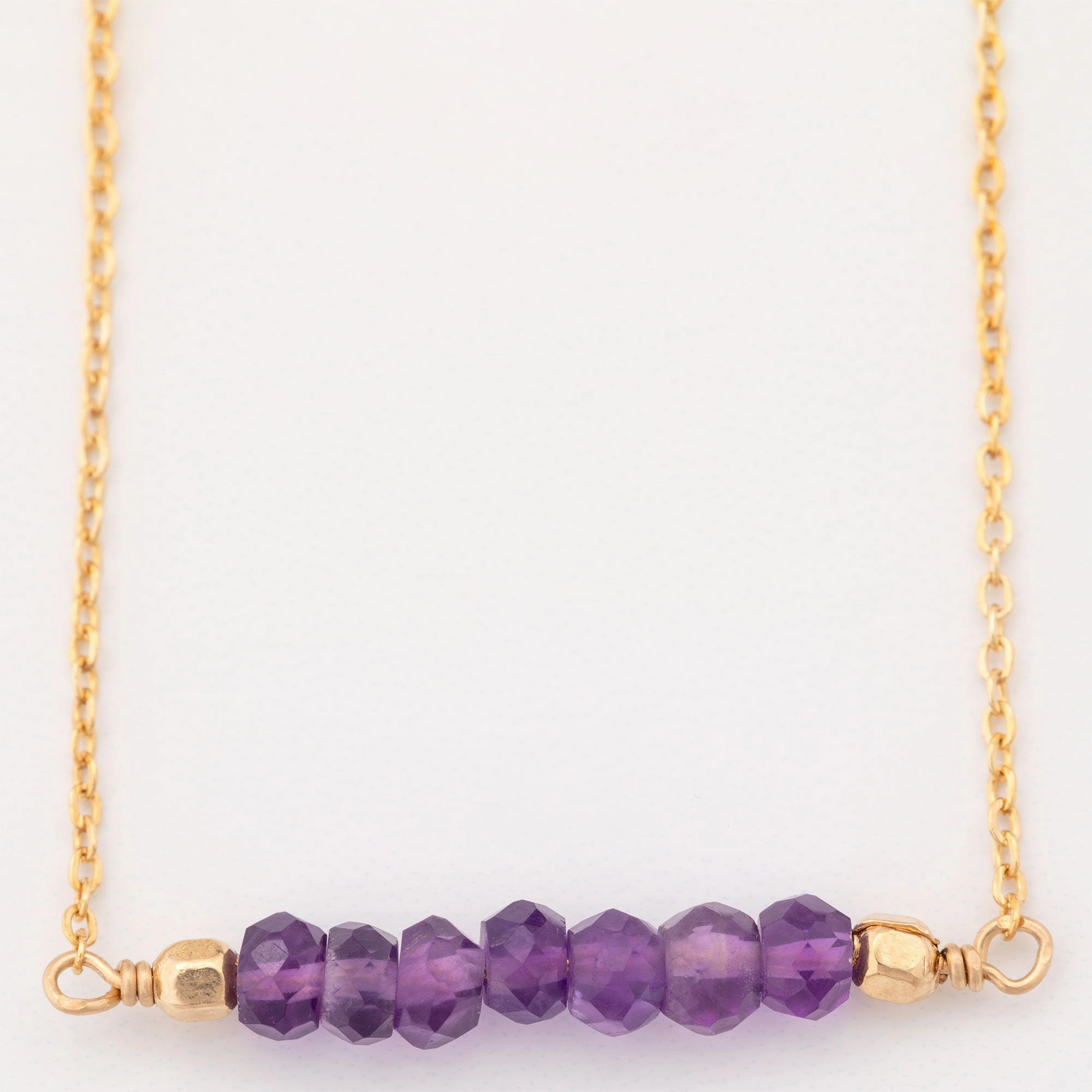 Gemstone Bar Gold Filled Necklace