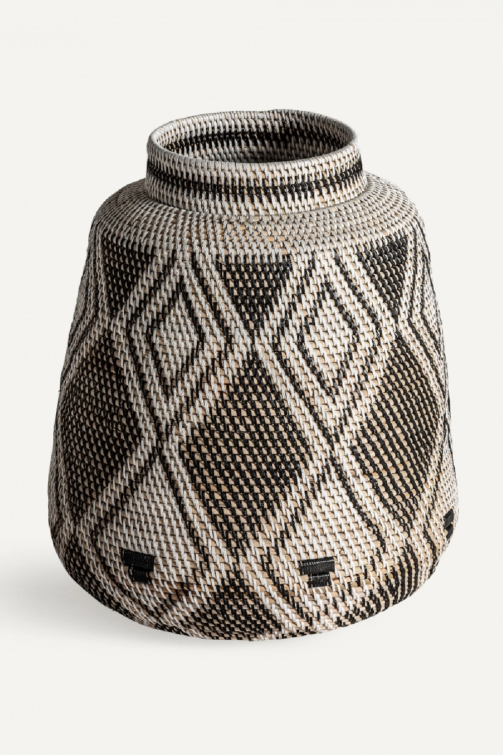 Geometric Patterned Rattan Vase | Vical Home Zirba