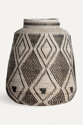 Geometric Patterned Rattan Vase | Vical Home Zirba Vase,Glass Vase