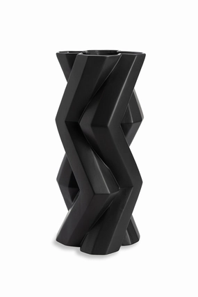Geometrical Black Ceramic Vase | Liang & Eimil Boccio Vase,Glass Vase