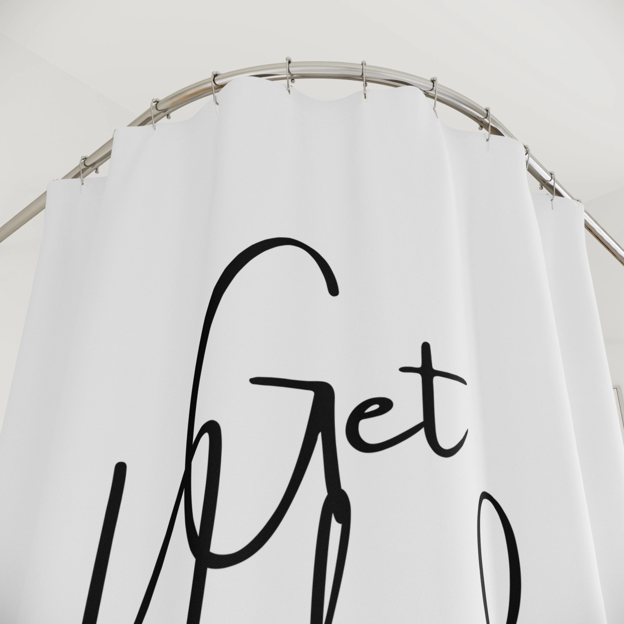 Get Naked Shower Curtain | Black White Minimalist, Cute