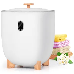 Giantex 25L Towel Warmer Bucket - Electric Towel Heater for Bathroom, 2 Temperature Settings, 20-60 Timer bathroom organizer, toilet brush holder