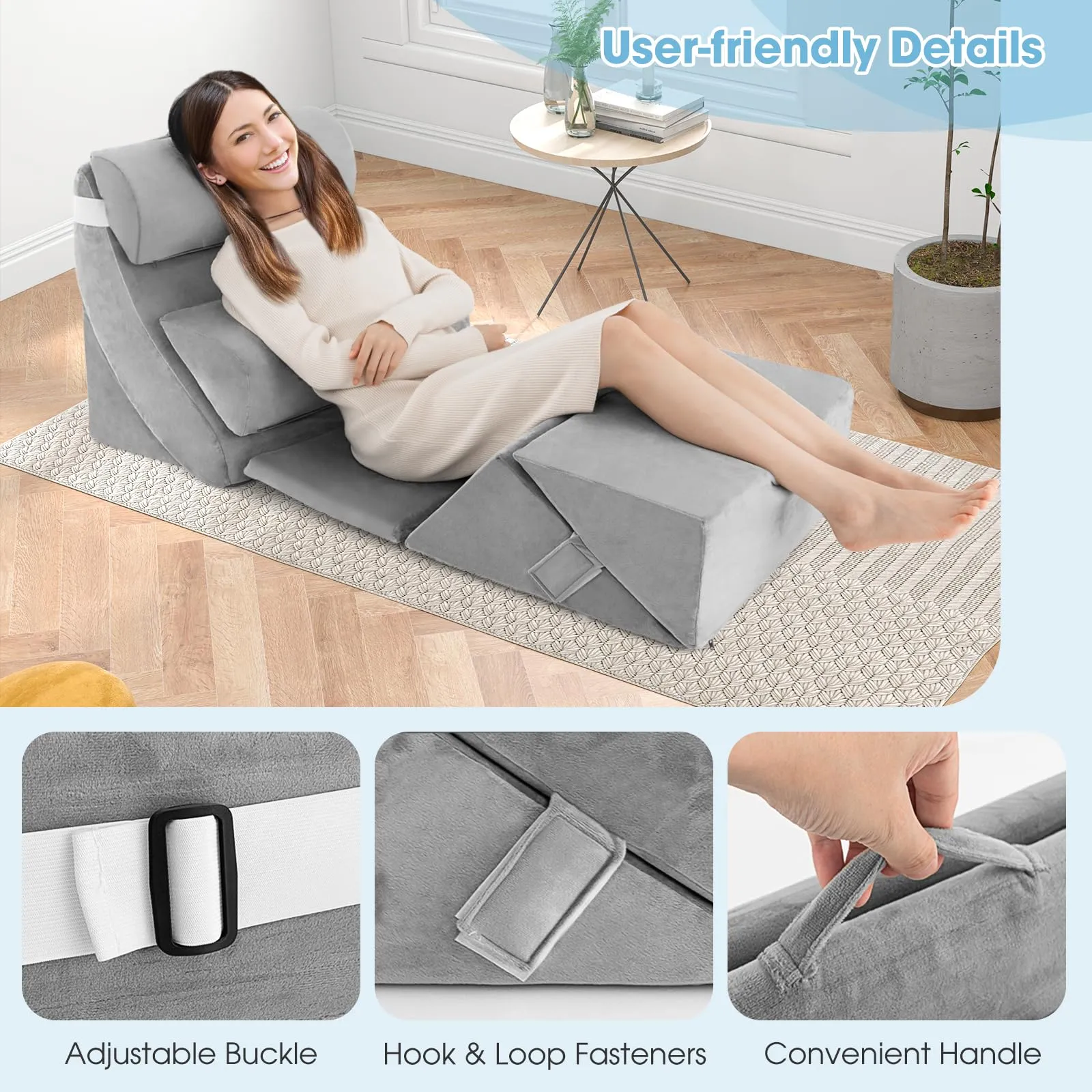 Giantex 7 PCS Orthopedic Bed Wedge Pillow Set