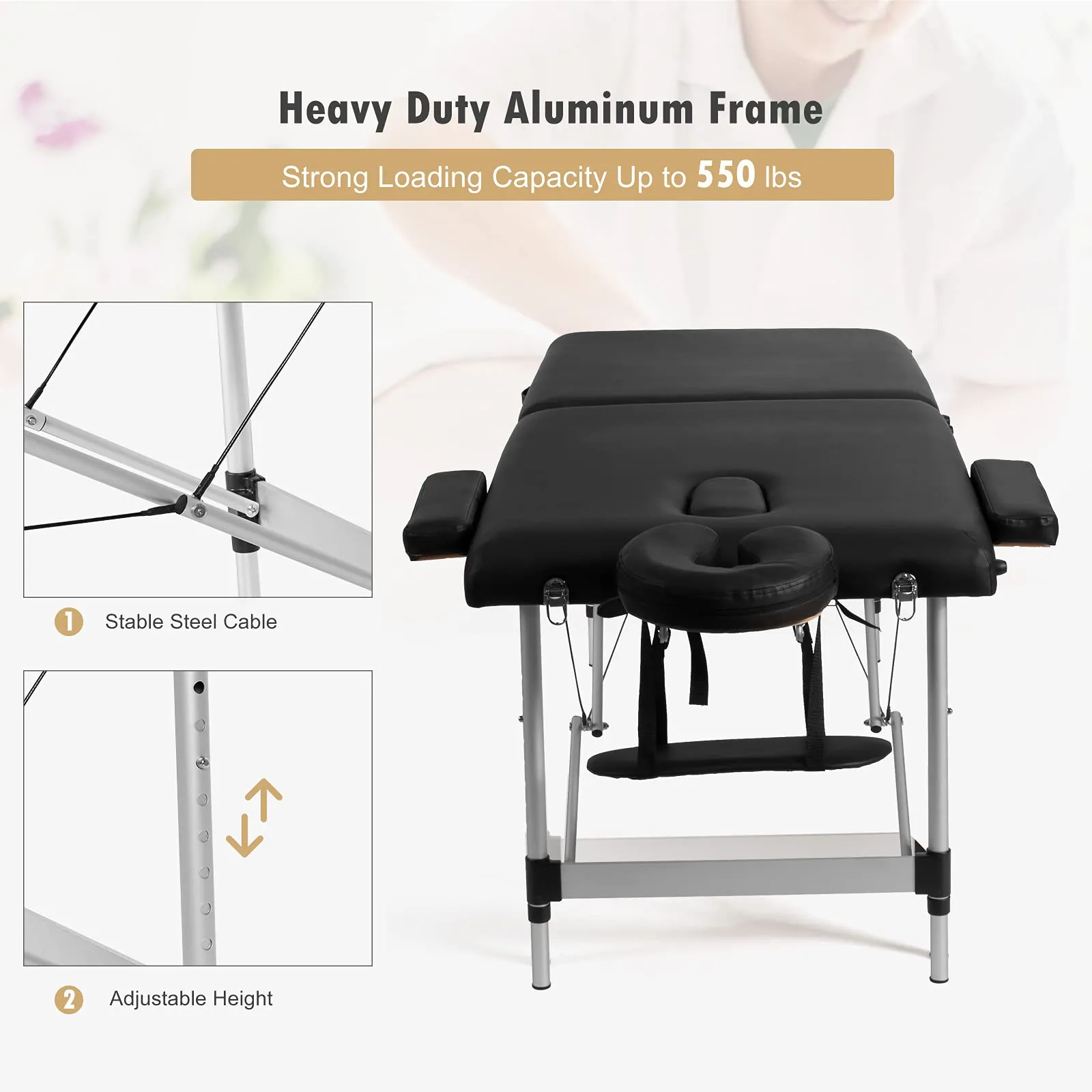 Giantex 84" Massage Table Professional Portable Massage Bed