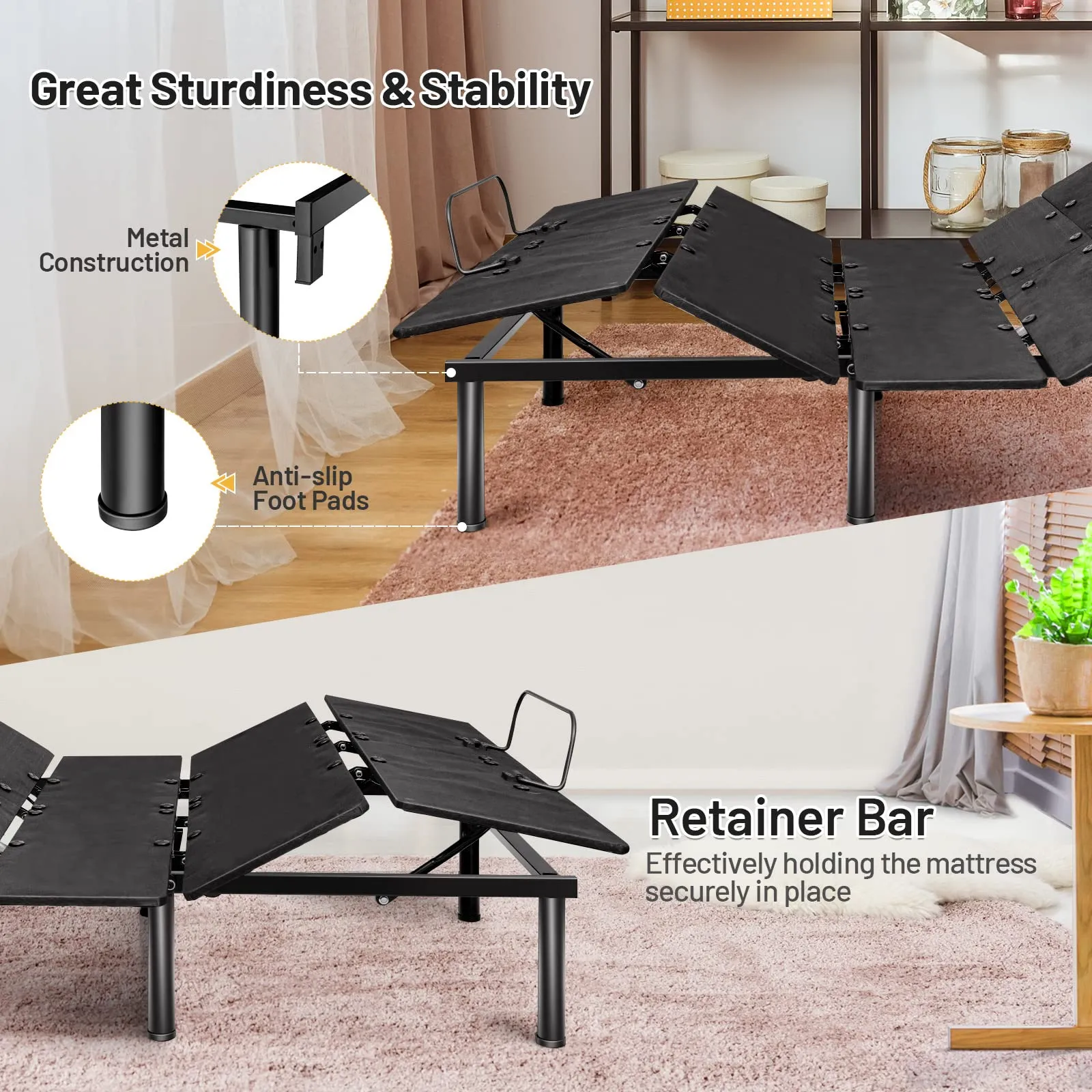 Giantex Adjustable Bed Base w/ Wireless Remote Control, Electric Bed Frame