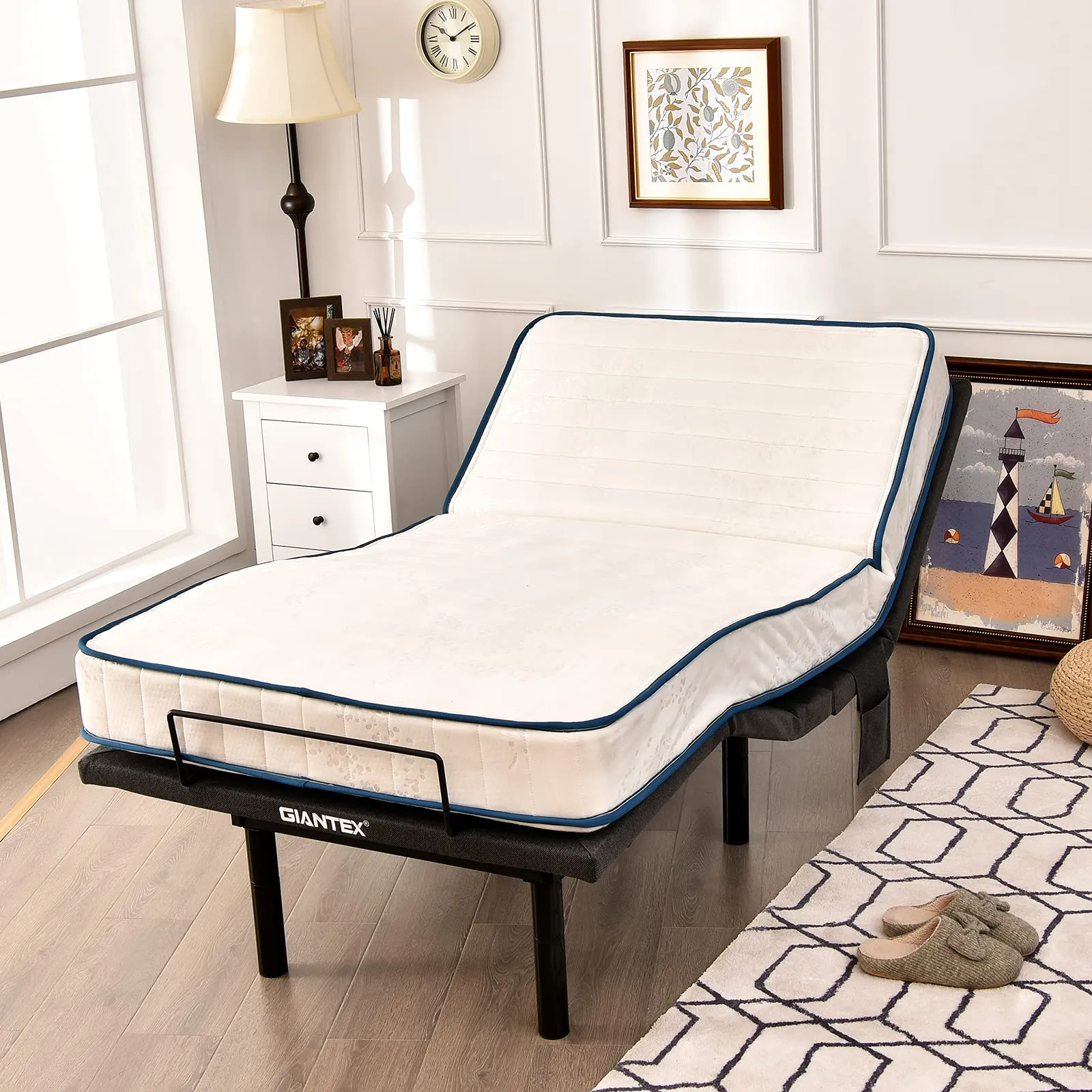 Giantex Adjustable Bed Base with Wireless Remote
