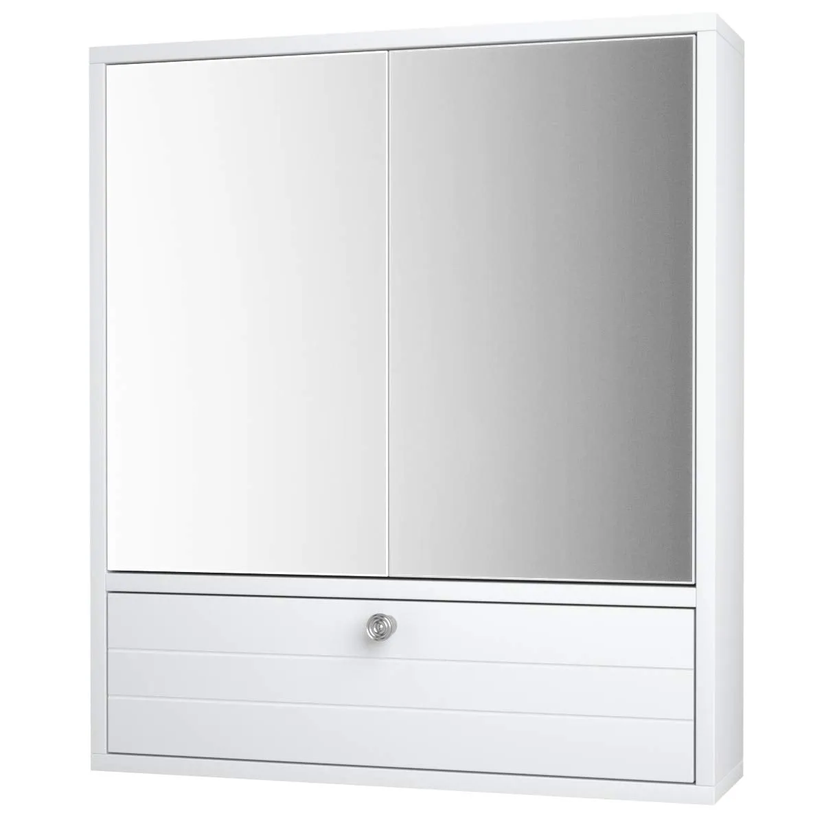 Giantex Bathroom Cabinet Wall Mounted Mirrored Storage Organizer bathroom organizer, toilet brush holder