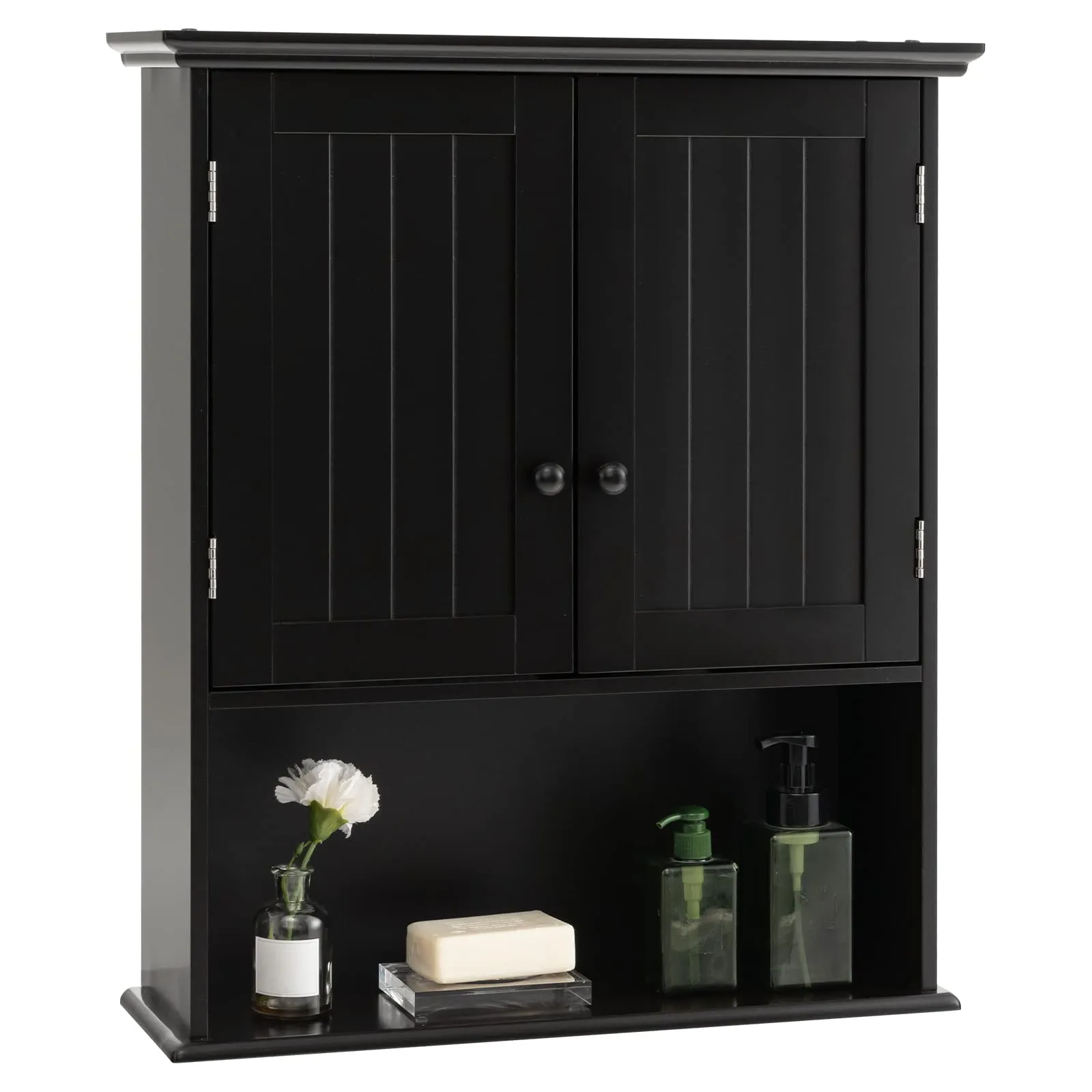 Giantex Bathroom Wall Mounted Cabinet - Storage Cabinet w/Adjustable Shelf bathroom organizer, toilet brush holder