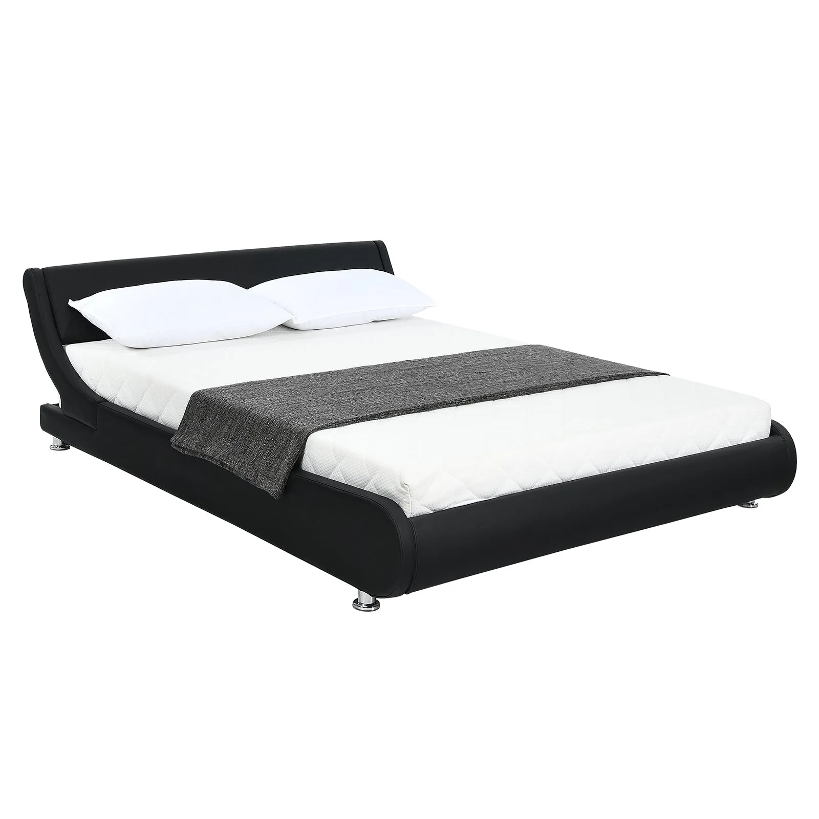 Giantex Bed Frame, Upholstered Mattress Foundation with Adjustable Headboard (Full/Queen) bed frame, queen bed
