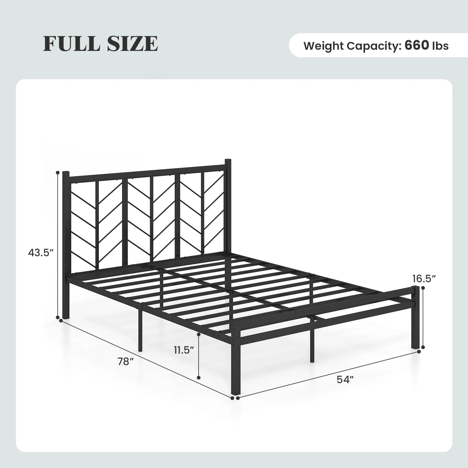 Giantex Bed Frames with Vintage Headboard, Metal Mattress Foundation for Storage