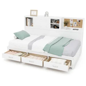 Giantex Daybed with 3 Storage Drawers bed frame, queen bed