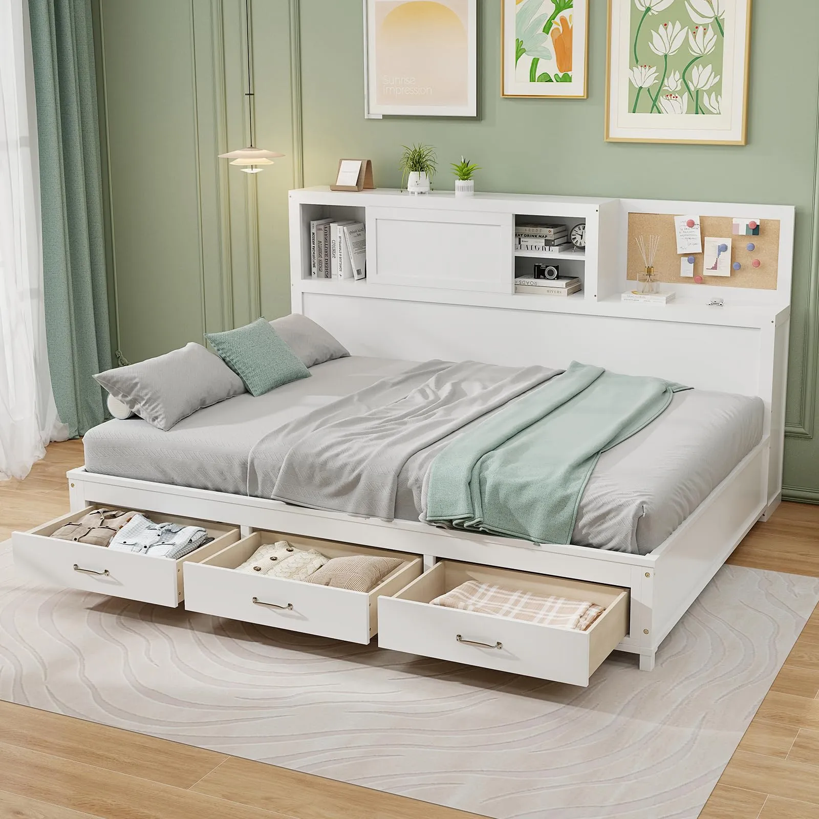 Giantex Daybed with 3 Storage Drawers