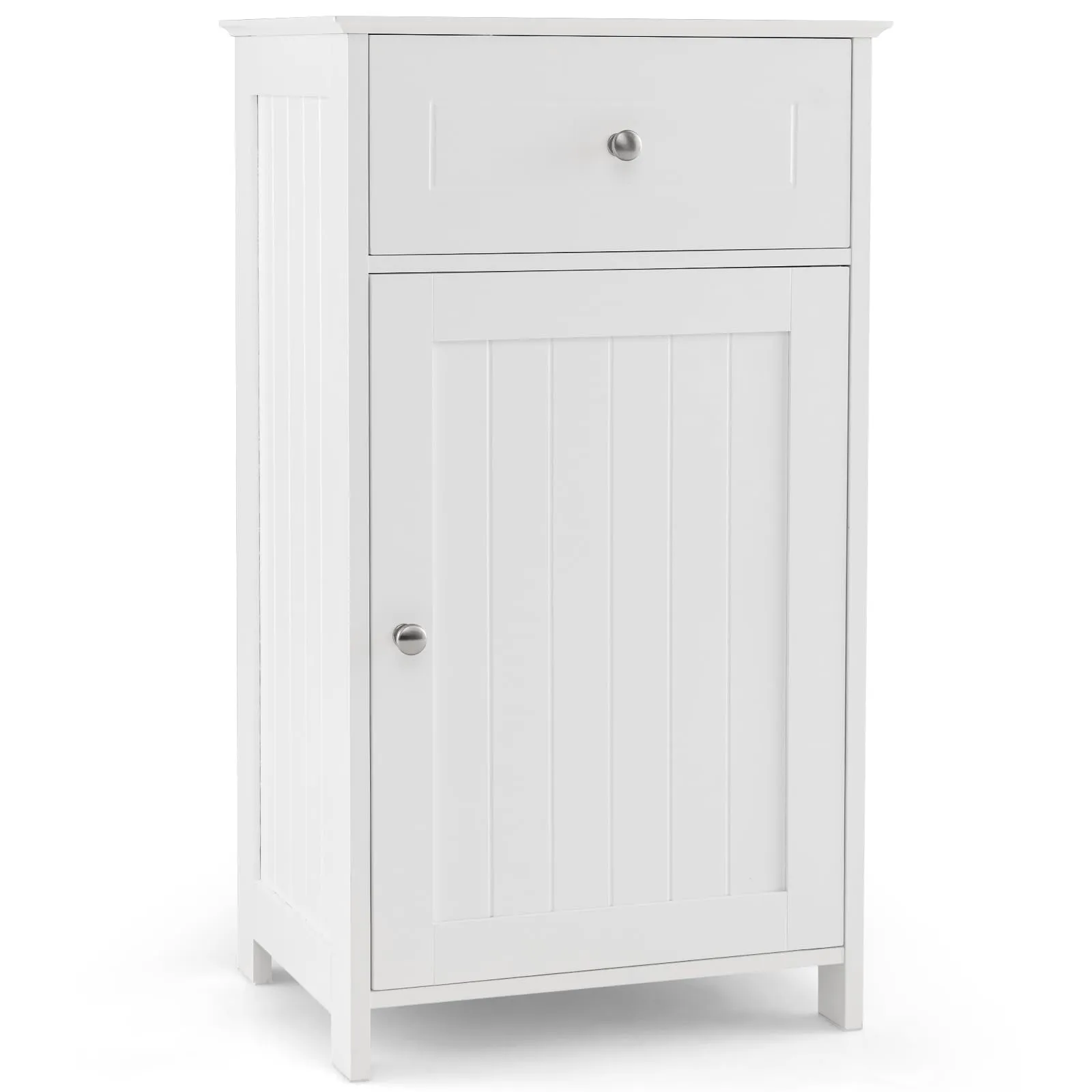 Giantex Floor Bathroom Storage Cabinet Freestanding Cabinet with Drawer bathroom organizer, toilet brush holder