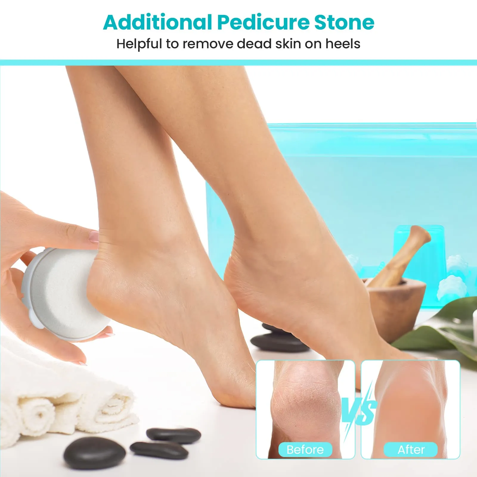 Giantex Foot Spa with Heat and Massage - Feet Bath Soak Tub w/Bubble, Vibration, Removable Pedicure Stone