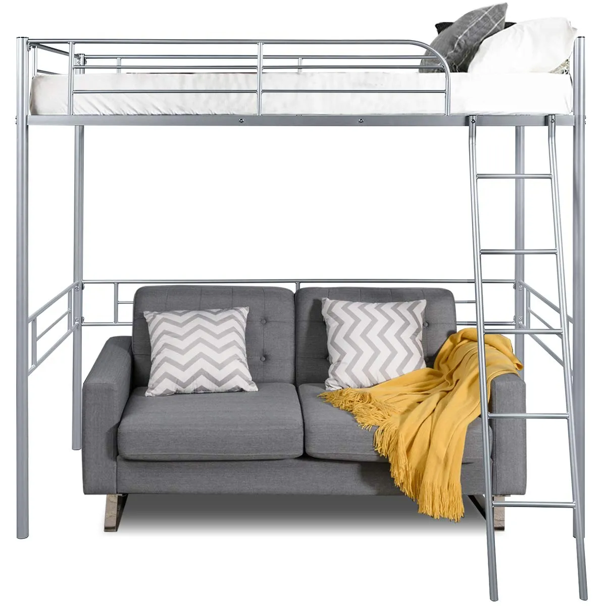 Giantex Heavy Duty Twin Loft Bed with Ladder