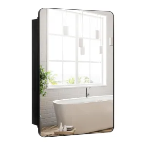 Giantex Medicine Cabinet Mirror, 20x30 Bathroom Cabinet with Beveled Mirror bathroom organizer, toilet brush holder