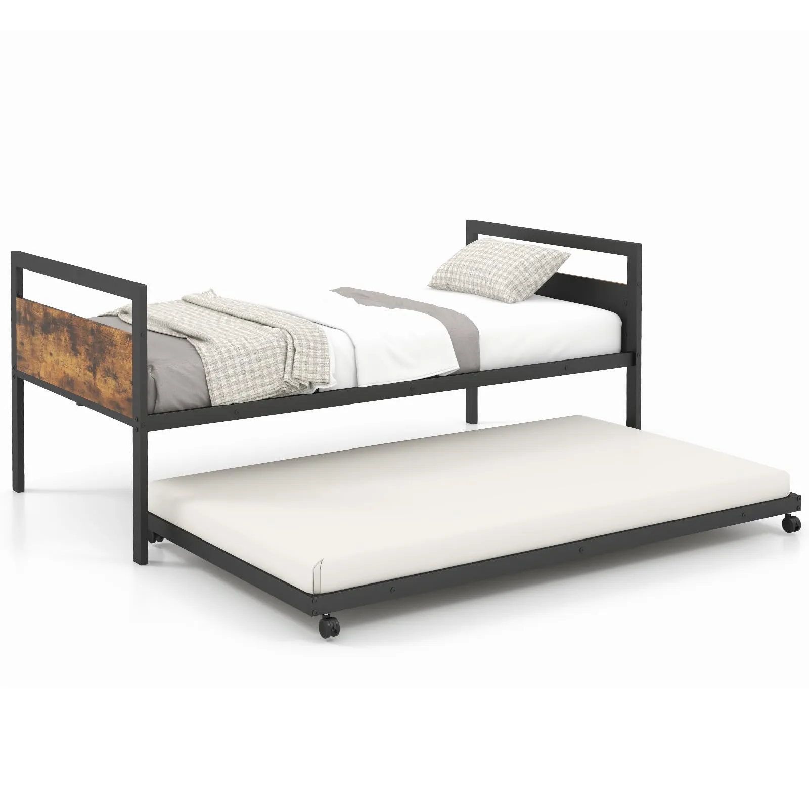 Giantex Metal Daybed with Trundle