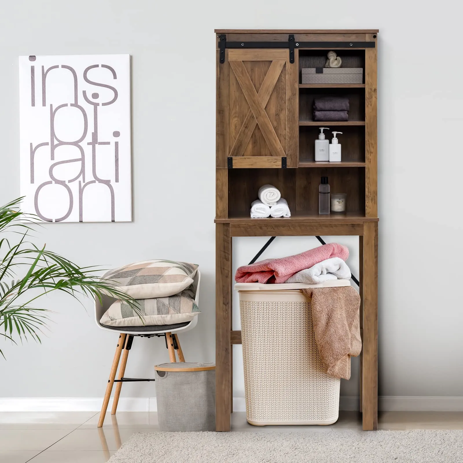 Giantex Over The Toilet Storage Cabinet - Freestanding Toilet Rack