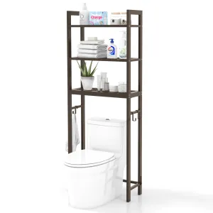 Giantex Over The Toilet Storage Shelf bathroom organizer, toilet brush holder