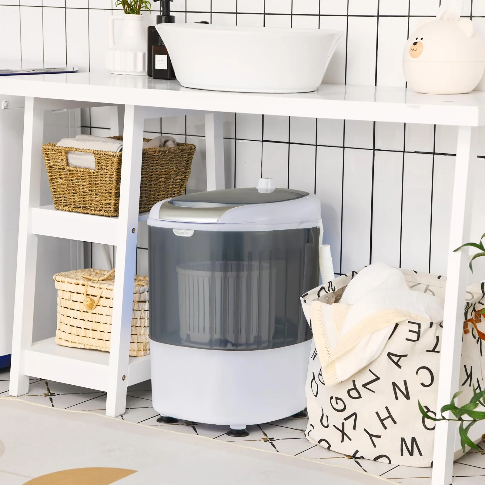 Giantex Portable Mini Washing Machine, Clothes Washer and Spinner Combo, 5.5 LBS Capacity