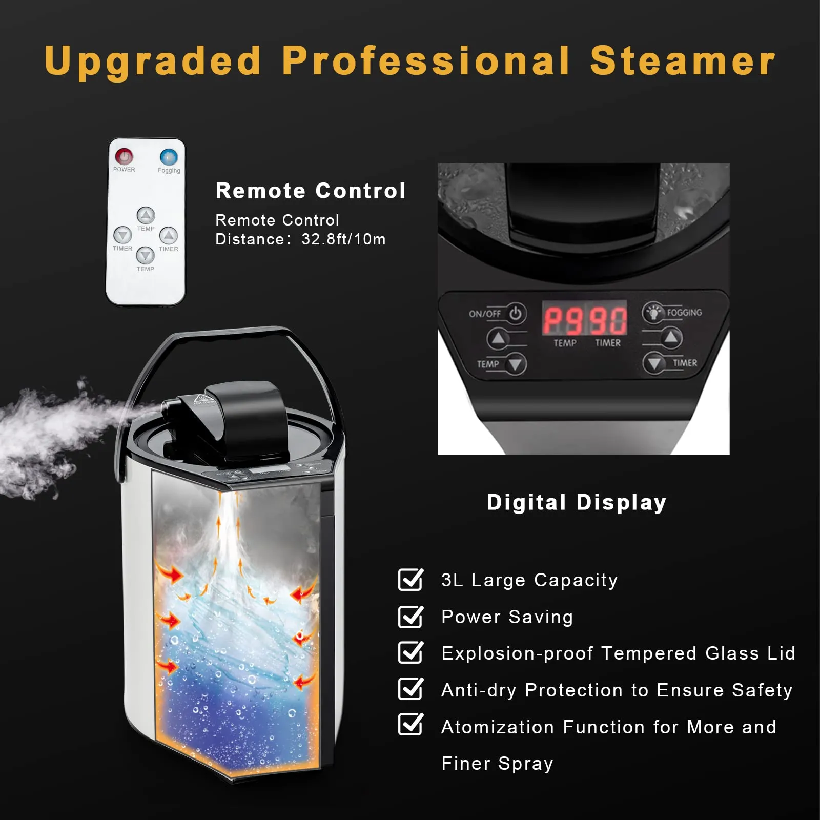 Giantex Portable Steam Sauna, Personal Therapeutic Sauna for Detox, Temperature & Timer Adjustable