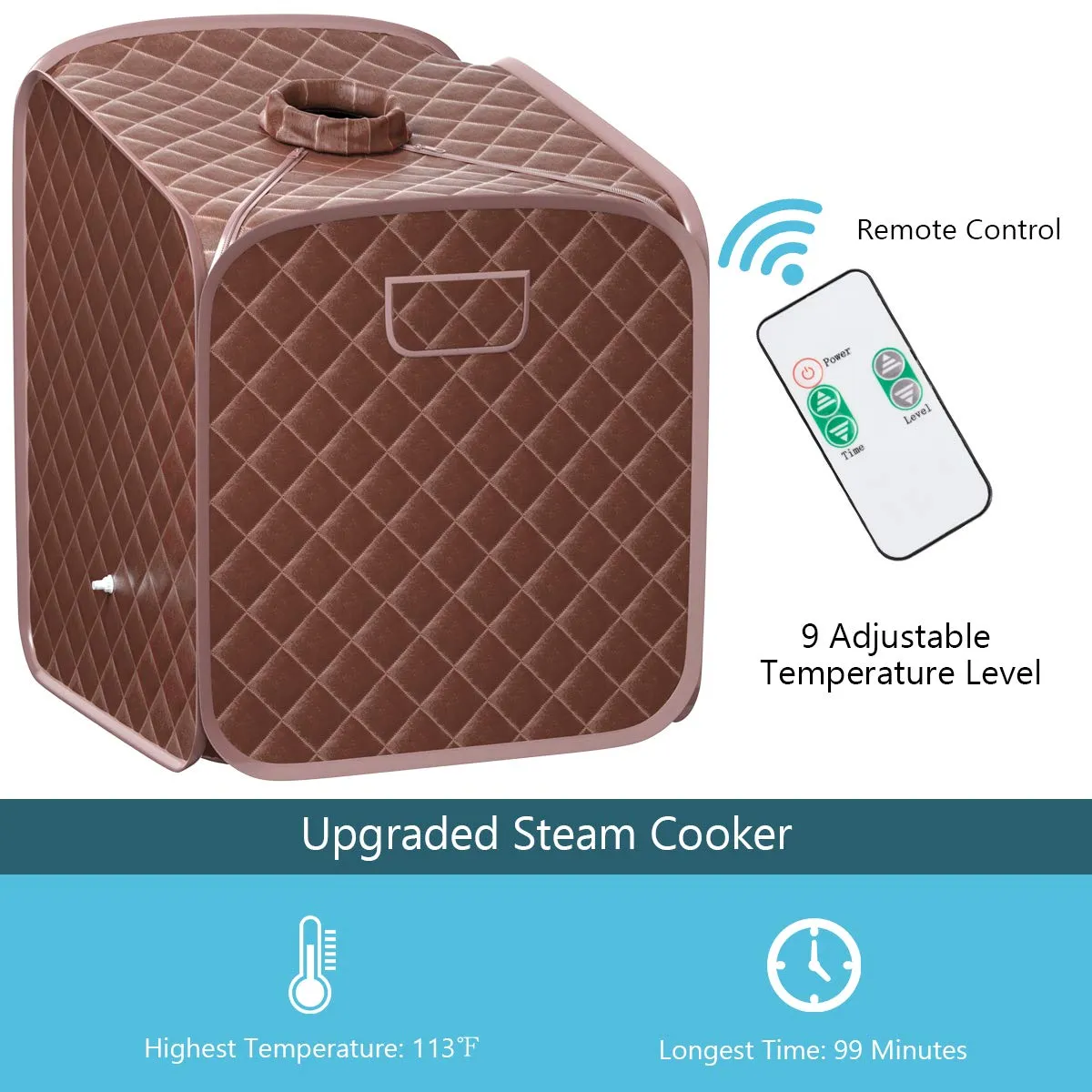 Giantex Portable Steam Sauna Spa 2L Folding Private Sauna Tent W/Chair Foot