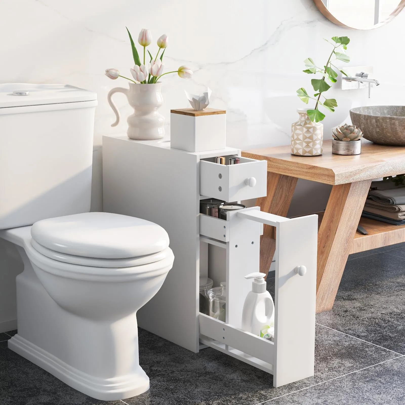 Giantex Small Bathroom Storage Cabinet