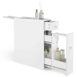 Giantex Small Bathroom Storage Cabinet bathroom organizer, toilet brush holder