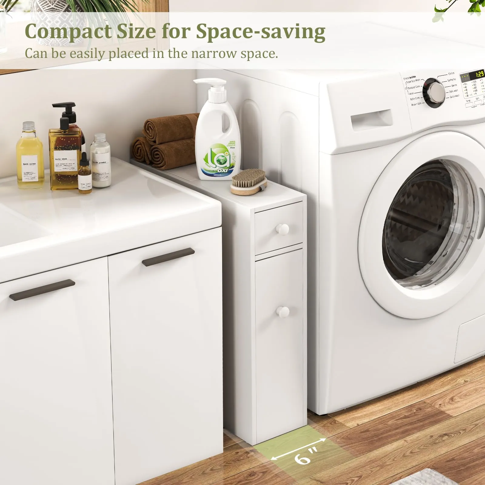 Giantex Small Bathroom Storage Cabinet