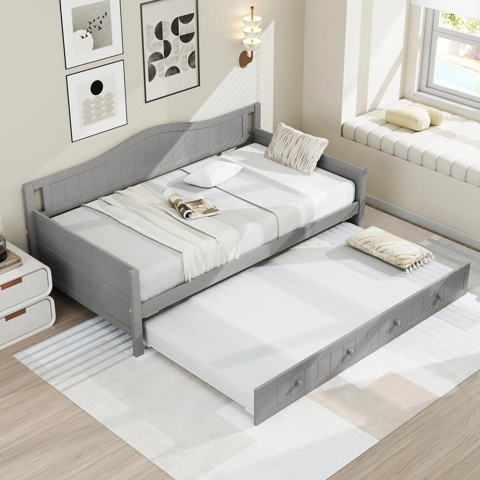 Giantex Twin Daybed with Trundle