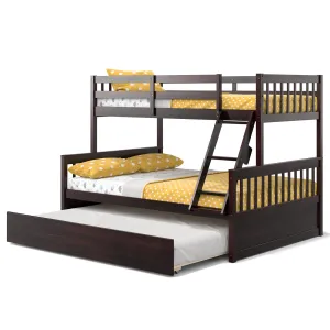 Giantex Twin Over Full Bunk Bed with Trundle bed frame, queen bed