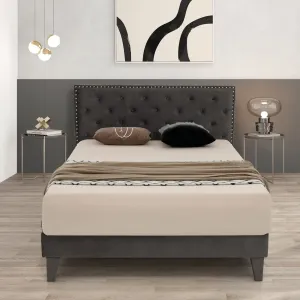 Giantex Upholstered Full Size Bed Frame bed frame, queen bed