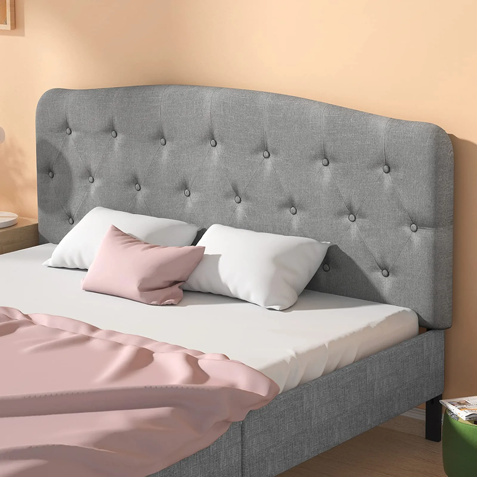 Giantex Upholstered Headboard, Button Tufted Headboard