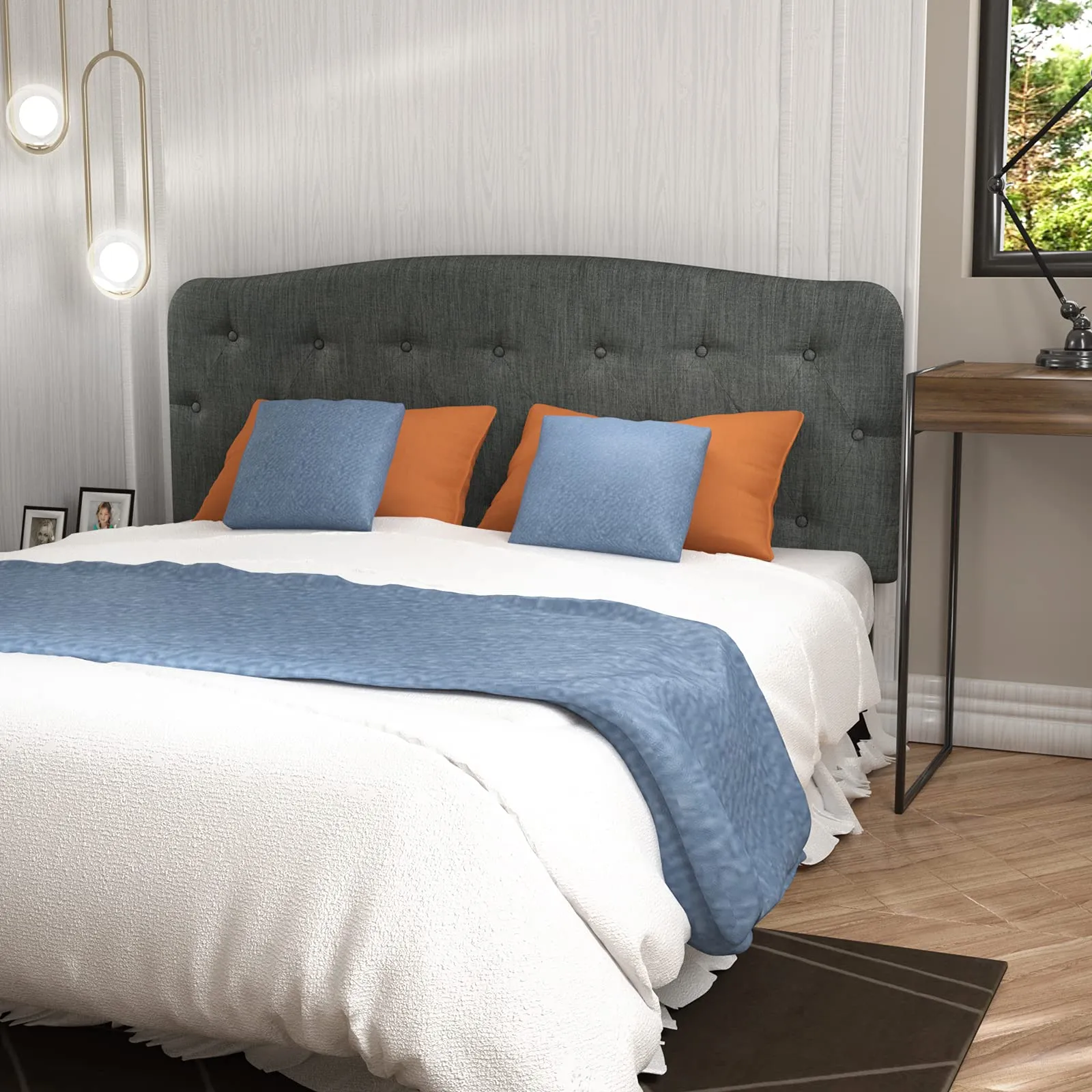 Giantex Upholstered Headboard, Button Tufted Headboard