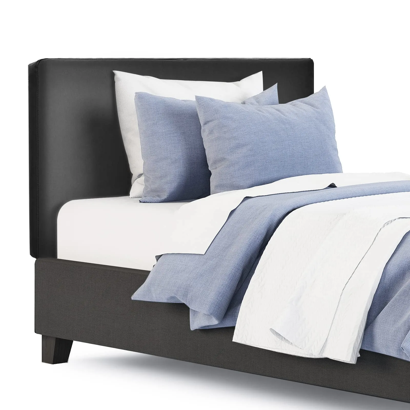 Giantex Upholstered Headboard, Wall-Mounted Sponge Padded Headboard with PU Leather Surface, 35"(L) x 21"(W)