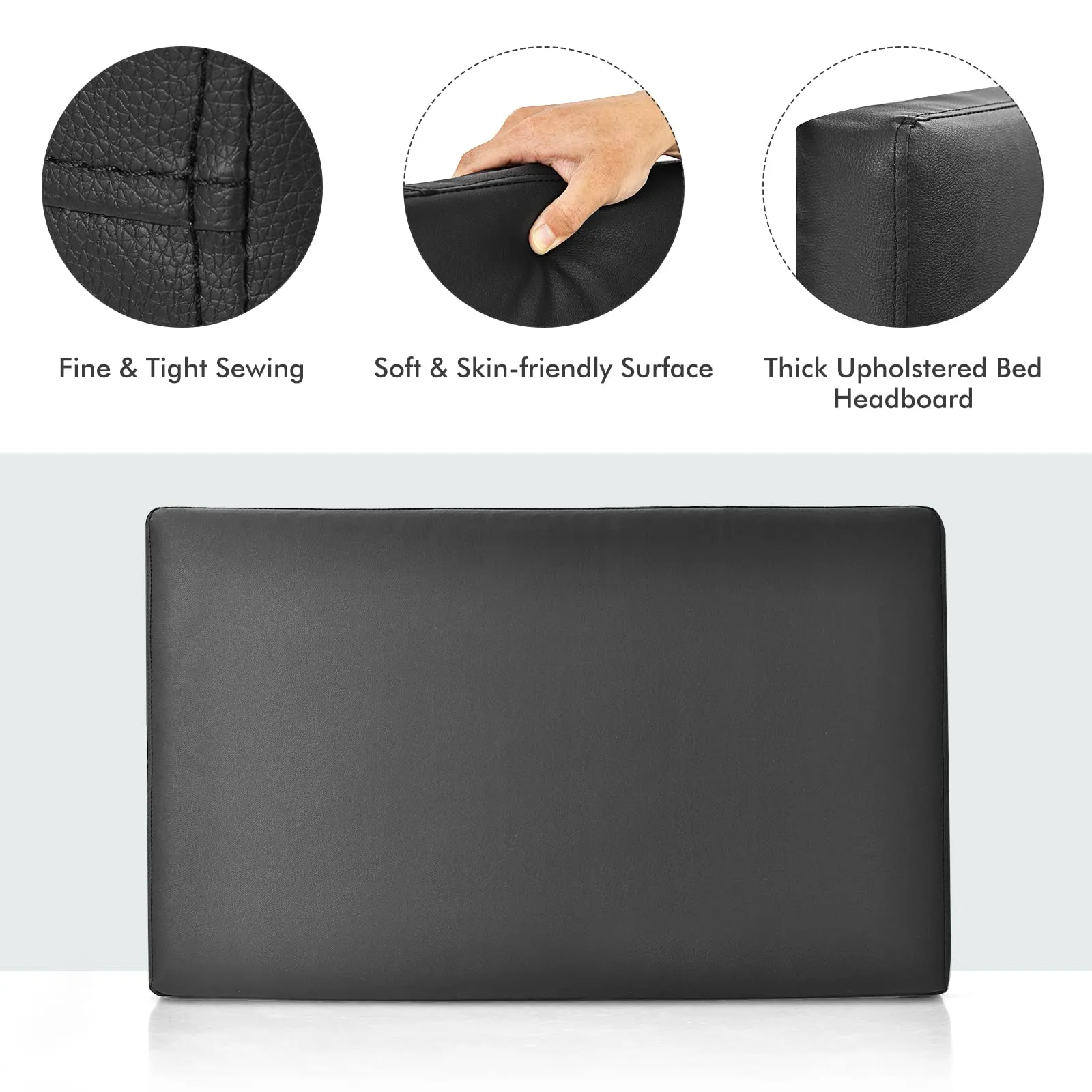 Giantex Upholstered Headboard, Wall-Mounted Sponge Padded Headboard with PU Leather Surface, 35"(L) x 21"(W)