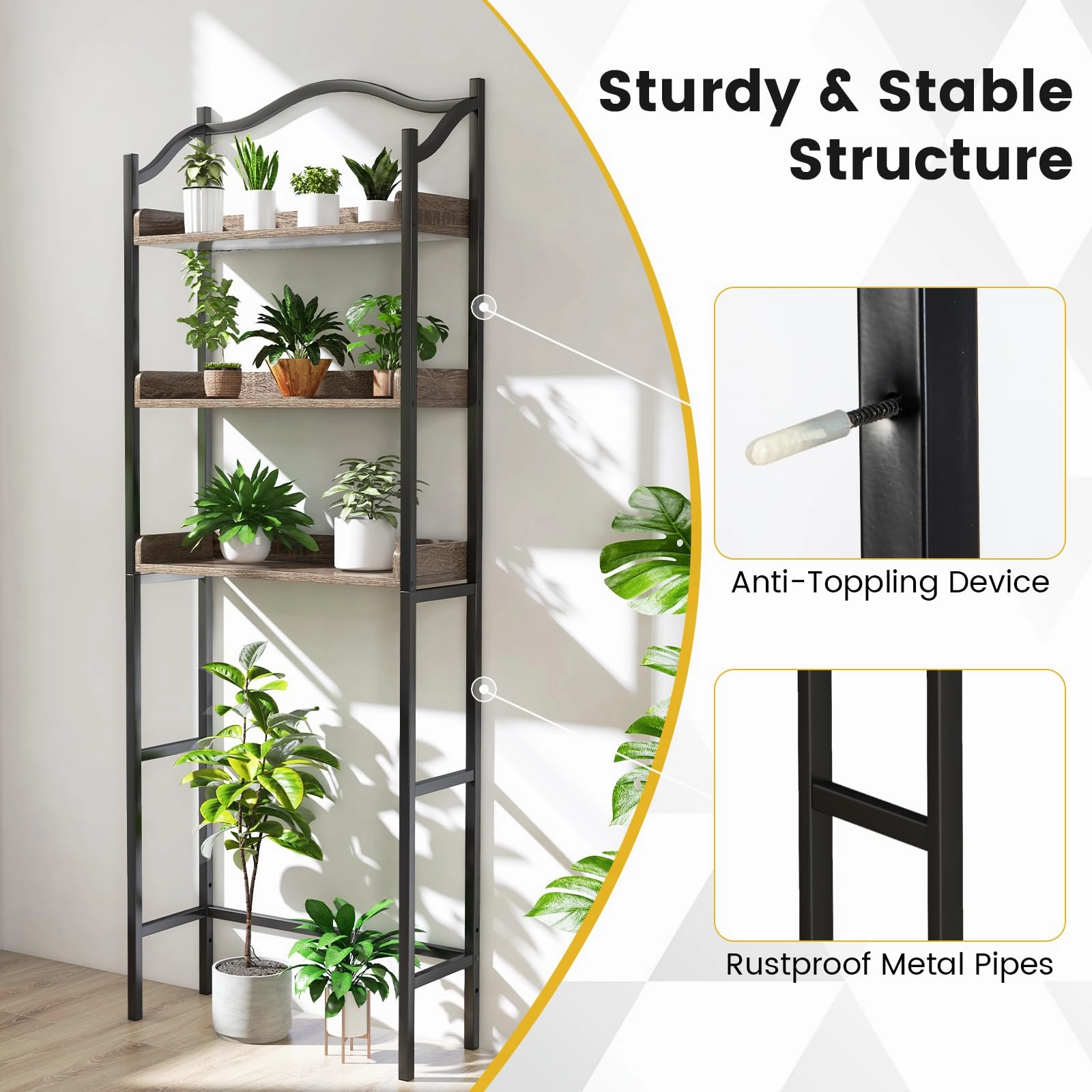 Giantex 3-Tier Over-The-Toilet Rack