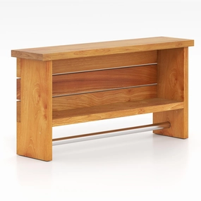Giantex 3 Tier Solid Teak Wood Bathroom Shelf with Towel Bar bathroom storage cabinet, over toilet storage