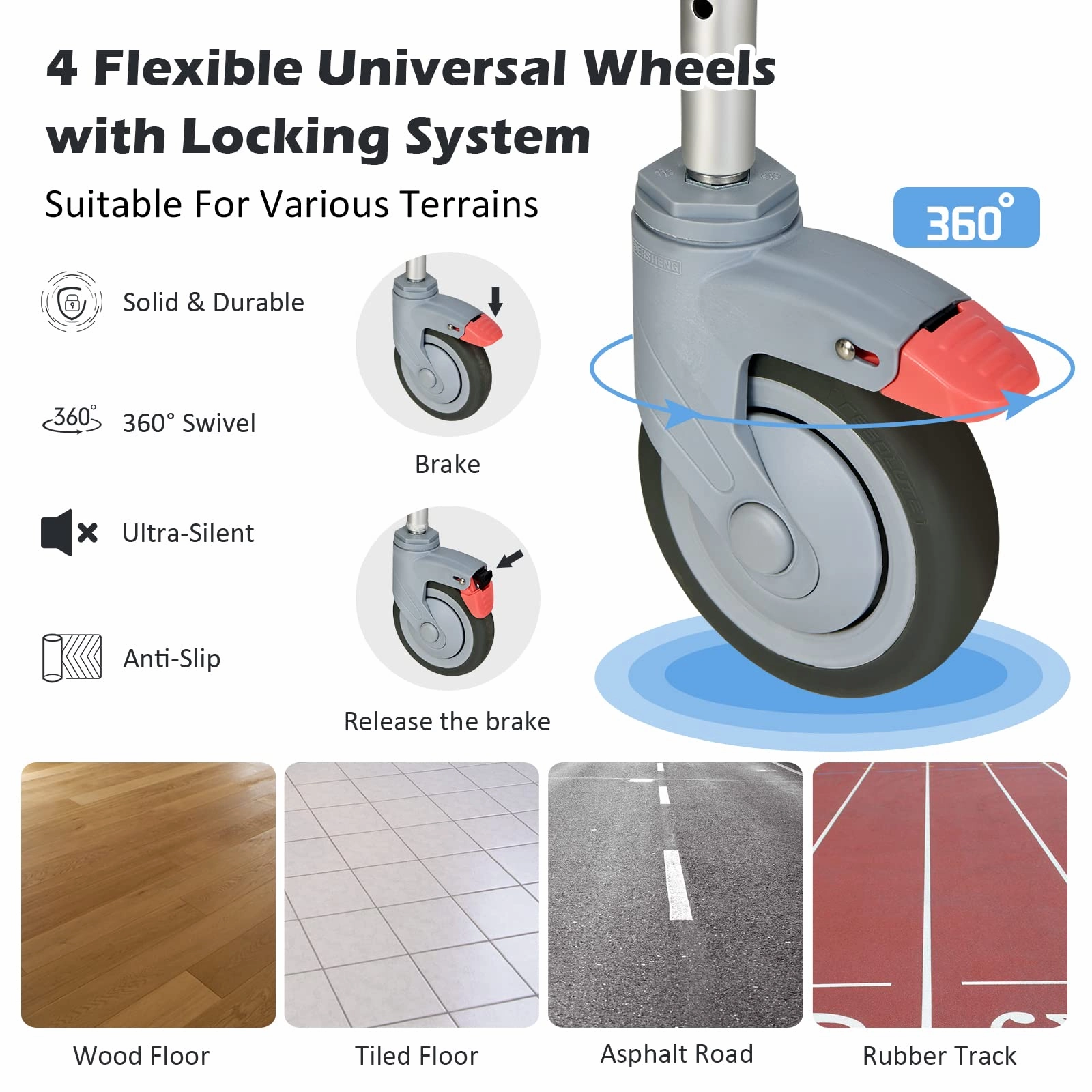 Giantex 4-in-1 Bedside Commode Shower Wheelchair