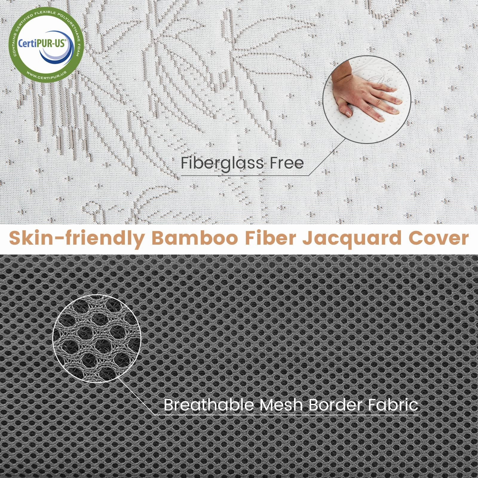 Giantex 4 Inch Tri Folding Mattress,CertiPUR-US Gel-Infused Memory Foam with Bamboo Cover Carry Bag