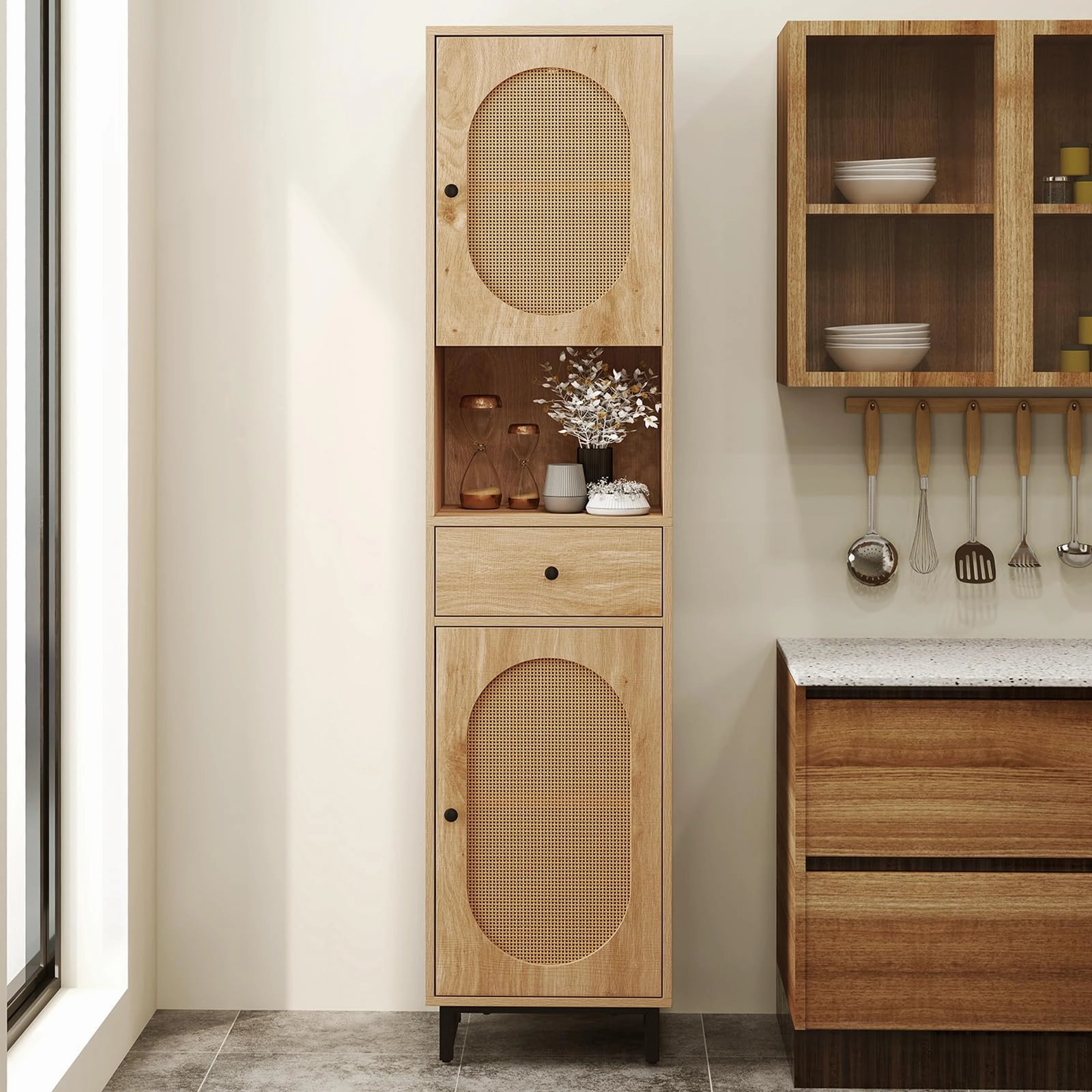 Giantex 67" Tall Bathroom Cabinet