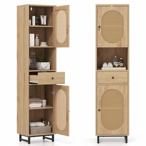 Giantex 67" Tall Bathroom Cabinet bathroom storage cabinet, over toilet storage