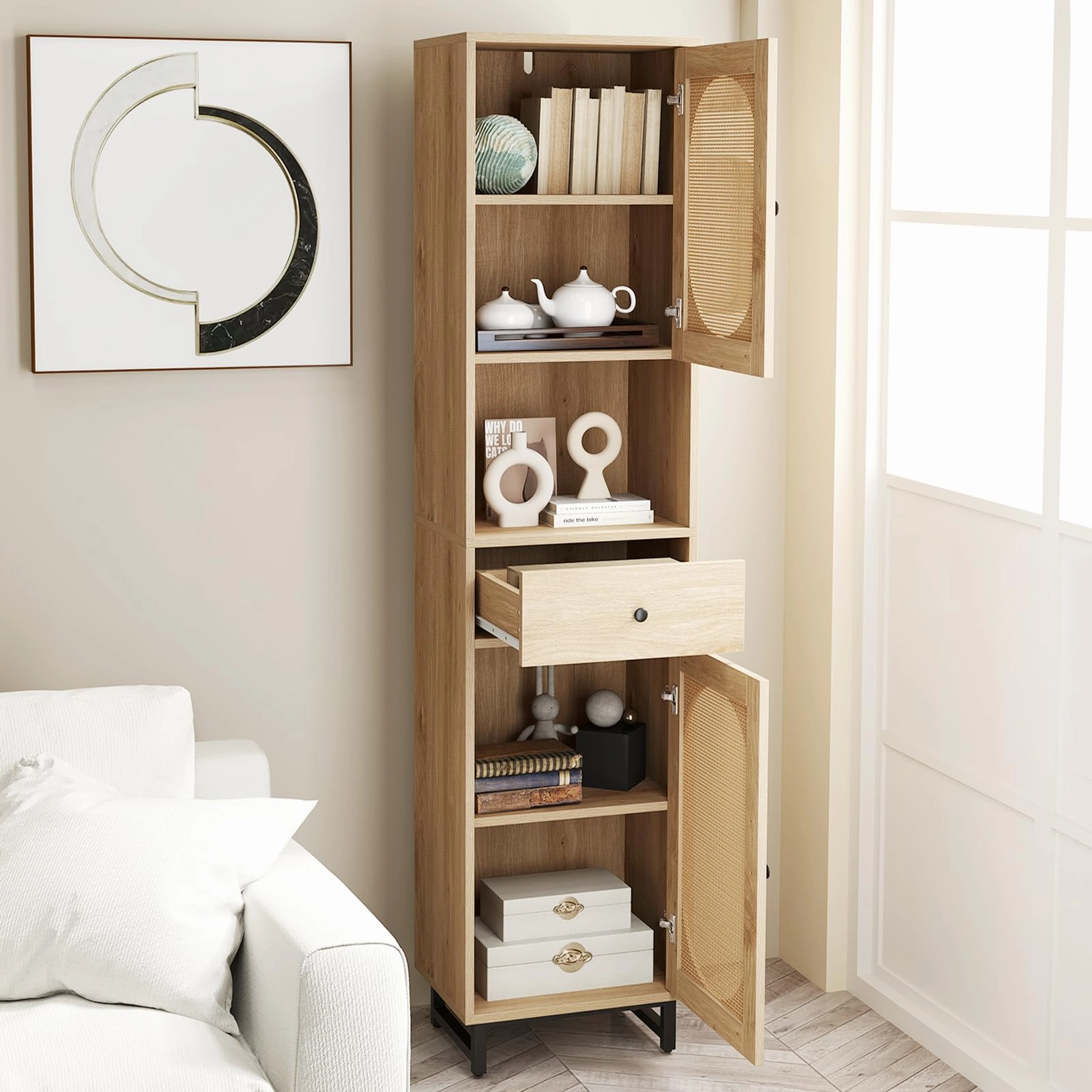 Giantex 67" Tall Bathroom Cabinet